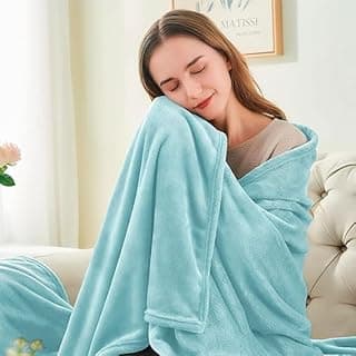 Cobertor Manta Liso Flanelado Aveludado Fleece Mantinha Macia Cama Casal Grande (AZUL CLARO)