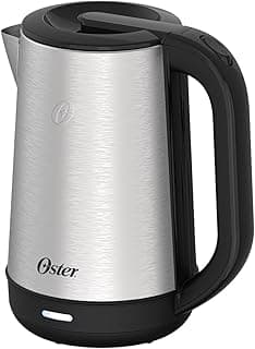 Chaleira Elétrica Oster Inox 2L Ultra - 220V, prata e preto
