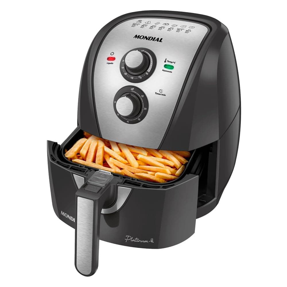 Fritadeira sem Óleo Air Fryer Mondial AFN-40-PI Platinum 4L Grafite/Inox 220V
