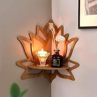 Plateleira Lotus Decorativa de Parede | Prateleira Multiuso para Sala, Quarto, Cozinha e Escritório | Organização e Decoração