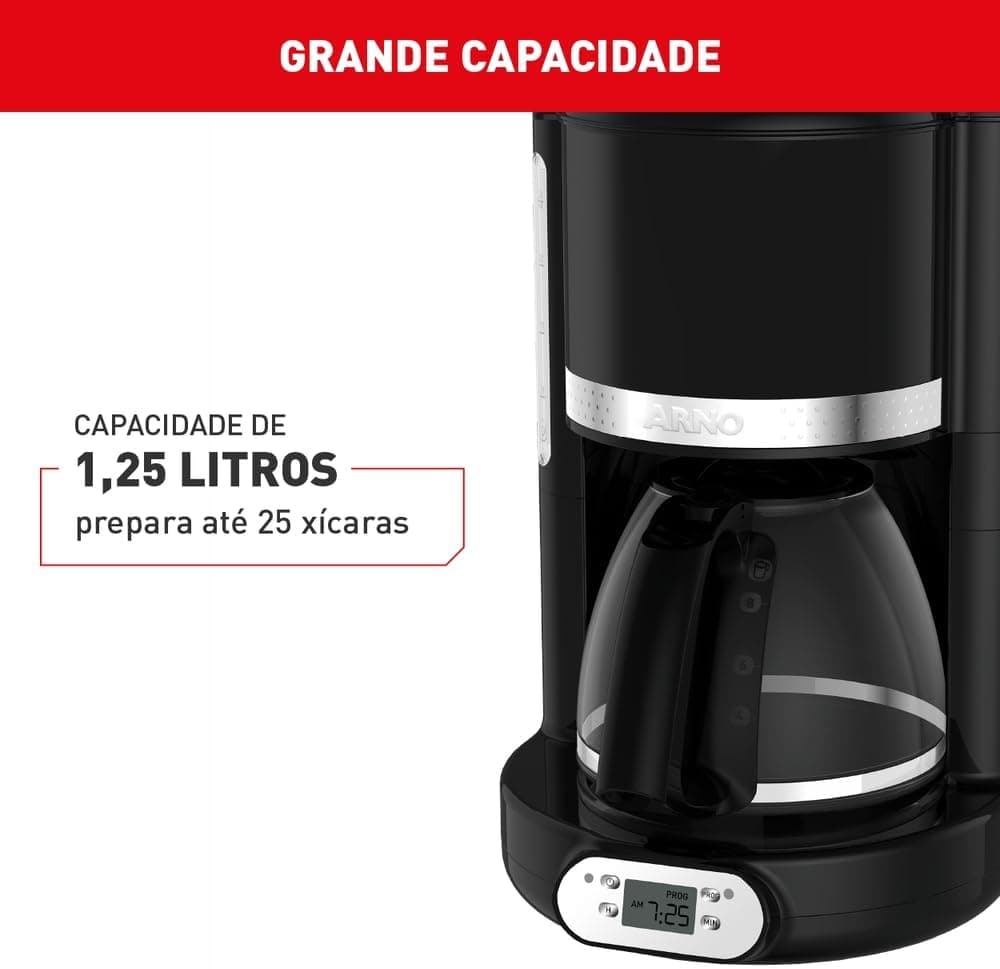 Cafeteira Elétrica Arno Soleil Preta 125L SPFC 220V