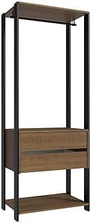 Guarda-roupa Closet Modulado Valencia 2 Gavetas 70cm Rustic/preto Madesa
