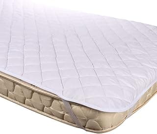 Capa impermeável branca para colchão de berço, 86x42x8 cm, com velcro, fundo branco