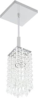MARRYLUZ Pendente Quadrado Acrílico Transparente 21 cm x 21 cm x 11 cm Cozinha, Sala de Jantar, Espaço Trabalho