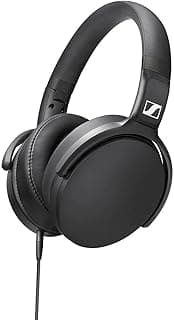 Fone de ouvido Sennheiser HD 400S preto com controle remoto de um botão