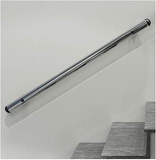 Corrimãos para escadas internas de 4,5 a 3,5 m de aço inoxidável antiderrapante e resistente à ferrugem trilhos de escada montado na parede escada corrimão kit completo para idosos e crianças (tamanho: 4 metros)