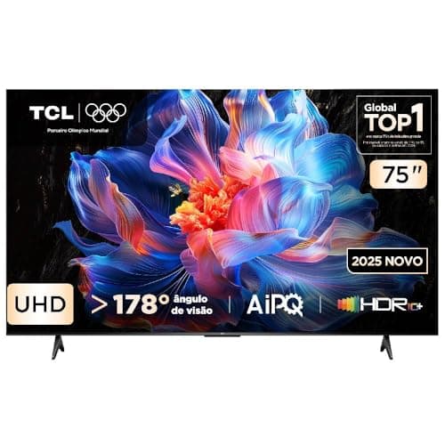 Smart TV TCL 75 Polegadas UHD 4K P6K WiFi Bluetooth Google TV 3 HDMI HDR10+ Dolby Audio 75P6K