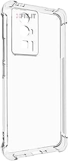 Capa transparente Xiaomi Poco F5 Pro com bordas reforçadas e proteção para câmera, vista de trás