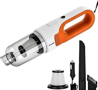 Aspirador De Pó Automotivo 12v Potente 180w Portátil Com Filtro Hepa E Cabo De 4,0m Para Carro Caminhão Caminhonete Van - Seed.On (Laranja)
