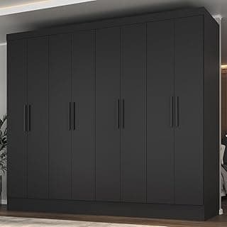 Guarda Roupa Casal 8 Portas 4 Gavetas Jatobá Preto