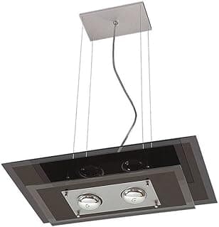 Pendente Retangular 2 Lâmpada 60W E27. Pantoja & Carmona. 140. 60. Multicor Bivolt