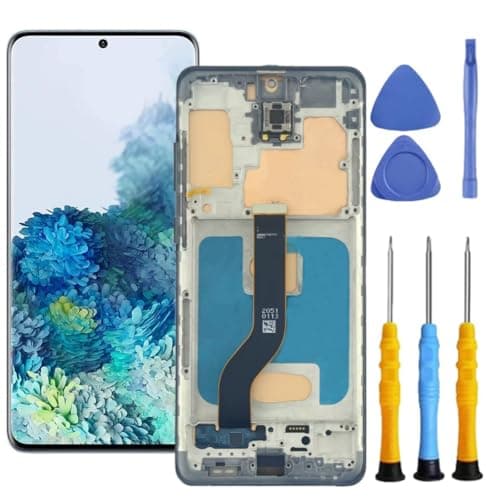 ZTOOYO Substituição de tela para Samsung Galaxy S20 Plus 5G para Samsung S20+ Plus com moldura para Samsung S20 Plus Display LCD digitalizador SM-G985u1 G985w G986u G986 Montagem de tela sensível ao