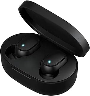Fones de ouvido Bluetooth sem fio pretos com compartimento de carregamento aberto