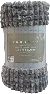 Manta Cobertor Mont Blanc Canelado, Ultra Soft, Poliéster, Solteiro, 1,50 x 2,20 m, Secagem Rápida (CINZA)