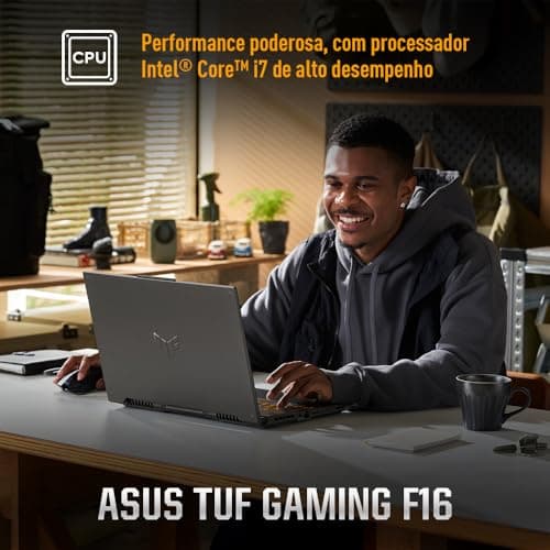 Notebook ASUS TUF Gaming F16 Intel Core i7 RTX 4050 8GB 512GB SSD 16 polegadas FHD+ Mecha Gray