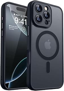 Capinha iPhone 15 Pro preta com proteção de câmera e botões de alumínio