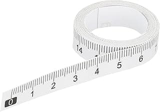 Régua adesiva transparente de 100 cm com medição de 0 a 14, fundo branco