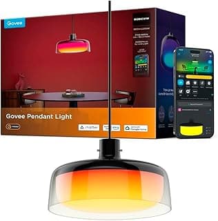 Luminária pendente smart Govee RGBIC com controle por app e voz, moderna e ajustável