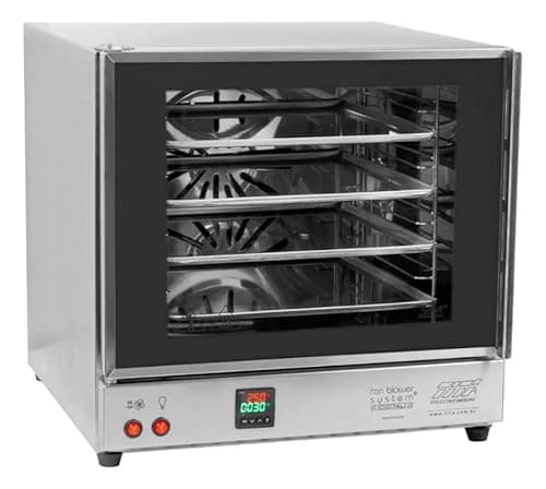 Forno turbo elétrico digital profissional com quatro prateleiras e controle digital - Titã