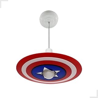 Lustre Pendente Infantil Capitao America Heroi Menino/a Kid Cor Vermelho 110V/220V