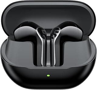 Fones de ouvido sem fio SOUNDPEATS Air6 HS em estojo de carregamento preto