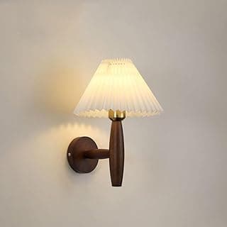 Luminária de parede moderna com abajur plissado, ângulo lateral