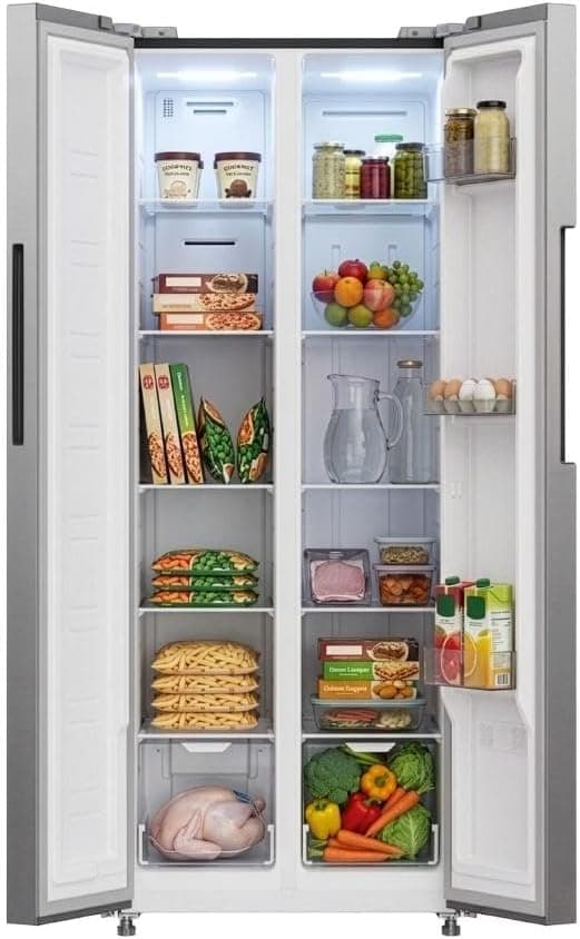 Geladeira Refrigerador HQ Frost Free Side By Side 460 Litros Inox HQ-460SBSFF (110, Volts)