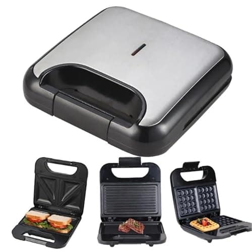 Maquina 3 Em 1 Waffle Grill Sanduicheiras 110v e 220v(220v)