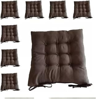 Kit 4 almofadas futon marrom 40x40cm para assento de cadeira, conforto e estilo