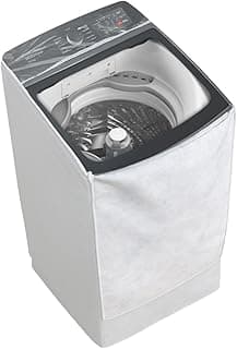 Capa impermeável para máquina de lavar roupas Brastemp 18kg, modelo BWF18AB, em branco.
