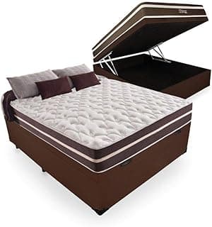 Cama Box Com Baú Casal + Colchão De Molas - Anjos - Classic Superlastic 138cm