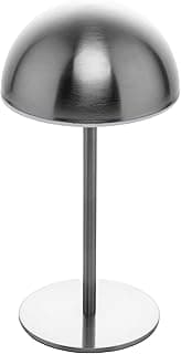 Luminária de mesa LED LYOR com base e cúpula em metal prata