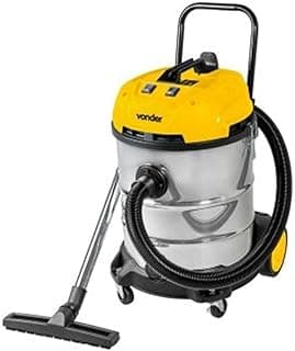 Aspirador de pó industrial Vonder APV 2460, 2.400 W, 220 V~, aço inoxidável e tampa amarela