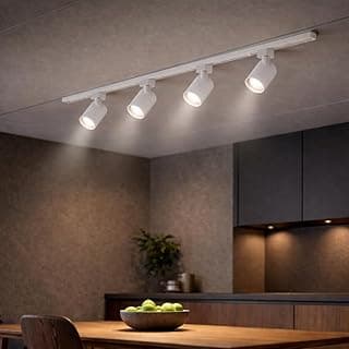 Kit Luminaria Trilho Eletrificado 1 Metro Com 4 Spots Led 7w Branco 4000k Branco Neutro Direcionável Iluminação Moderna Bivolt - Bela Home