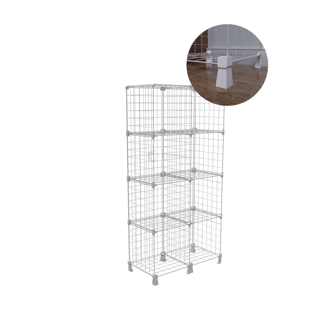 Estante para Livros Aço 8 Nichos Livreiro Multiuso Balcão Expositor Aramado Organizador 125cm