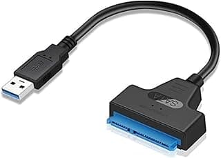 GONZALUX - Cabo Adaptador SATA para USB 3.0 com Alta Velocidade - Conversor de Disco Rígido, Compatível com HDD e SSD de 2.5” e 3.5”, Plug and Play, Transferência Rápida, Compatível principais Sistema
