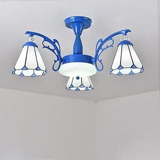 OUFULA Mediterrânico Pastoral Candelabro LED Criatividade Americana Sala de Estar Restaurante Quarto Estudo Villa Quarto Infantil Café Lâmpada Pendente (G 3 luzes)