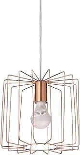 Pendente Retangular Pantoja & Carmona, 60w 220v Dourado Rose