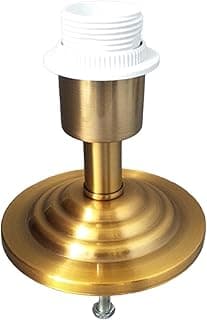 Suporte de mesa para luminária com base fixa, metal dourado, fácil de instalar