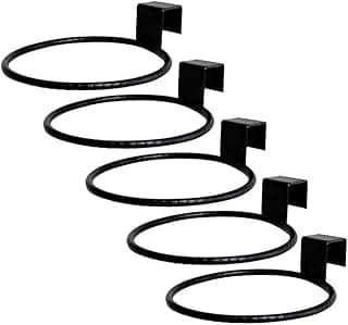 Kit 5 suportes para vasos jardim vertical pretos