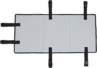Almofada protetora para escada de beliche dobrável, 81 x 38 cm, branco com bordas pretas
