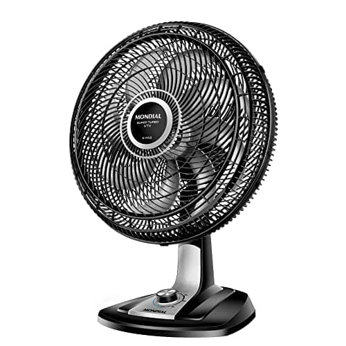 MONDIAL Ventilador 40cm Super Turbo 8 Pás, Preto/Prata, 140W, 110V - VTX-40-8P