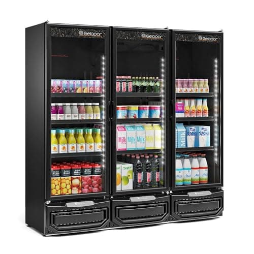 Expositor 3 Portas All Black GCVR1450LB 220v Gelopar