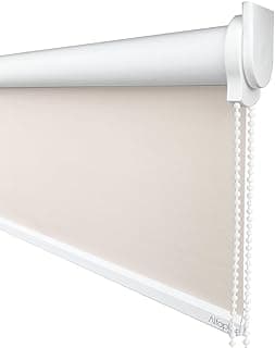 Cortina persiana rolô blackout branca com acabamento branco e acionamento por corrente lateral, modelo Tóquio 02