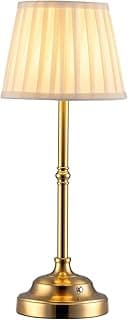 Luminária de mesa dourado com abat-jour branco, regulável, fundo branco