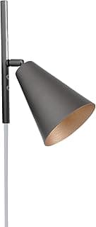 Luminária Arandela Cone Belga 1Lamp E27 Grafite/Gold com acabamento interno dourado
