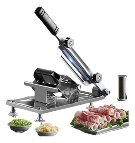 Cortador fatiador manual aço inox para carne, frios e legumes