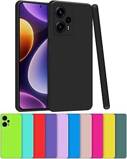 Capa de celular preta Xiaomi POCO F5 com proteção de câmera e opções de cores