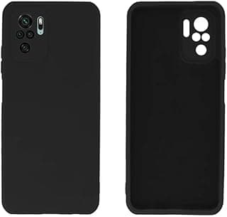 Capa preta para Xiaomi Redmi Note 10 4G, proteção completa com recortes para câmera e botões.