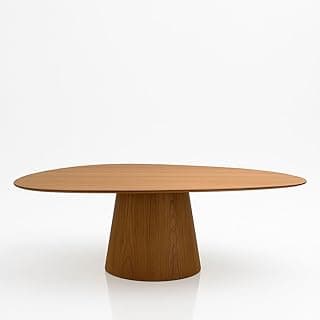 Mesa De Jantar Cone Oval Orgânica 160x90 Cm Freijó